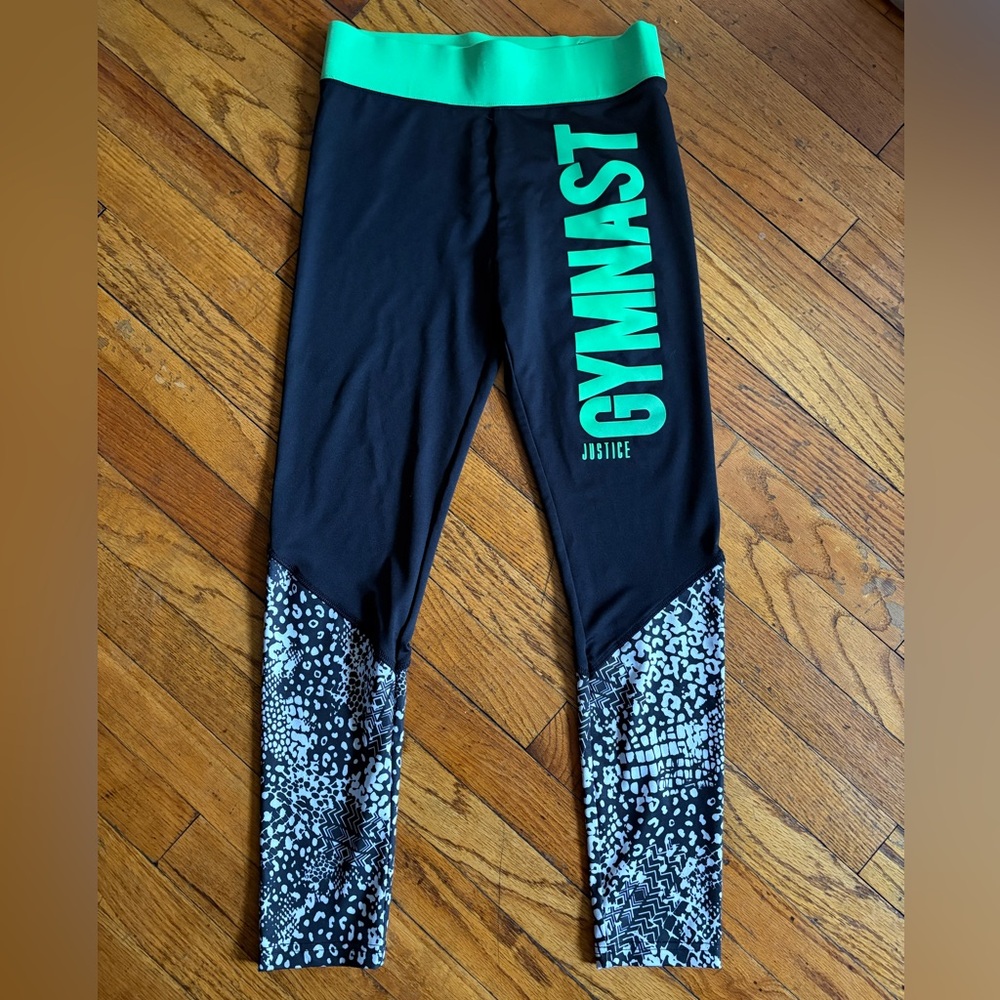 Justice Girls Gymnast Active Leggings Size 14
